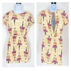 Paul & Joe Sister Women's Printed Open Back Shirt‎ Dress Multi-Color Size 6